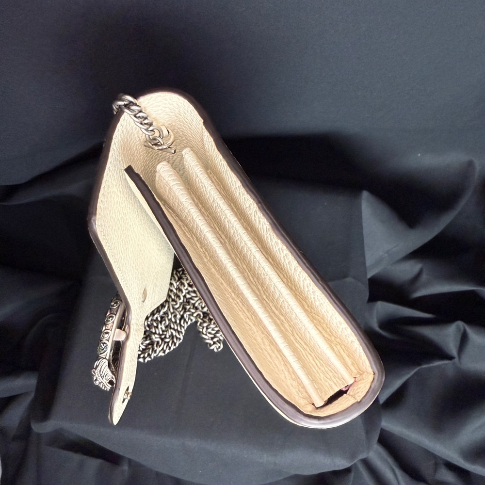 Gucci Ivory White Leather Dionysus Wallet on Chain (WOC) Bag - Picture 5 of 16